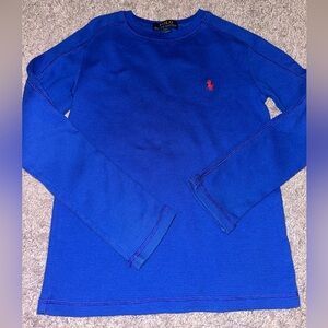 Polo Ralph Lauren Blue Long Sleeve Shirt Youth small 8 boys
